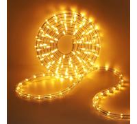 HEGEHE Tube lumineux à LED Extérieur, 36leds/m Tubes Lumineux Etanche IP65 Guirlande LED Tuyau Bande lumineuse pour jardin,fête,Noël,Clôture,Cour,Décoration éclairage (Jaune, 25M)