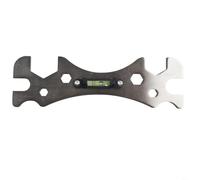 HEIBTENY Clé multifonction, avec règle de niveau, pour installation de robinet de douche, clé hexagonale réglable, jauge de mesure en acier inoxydable, 8-32 mm, pour salle de bain