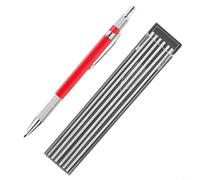 HEIBTENY Crayon de soudure mécanique, avec 12 recharges argentées pour tube de tuyau, outil de marquage haute température, pour soudure en acier et disposition de tôle