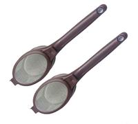 HEIBTENY Cuillère à café réutilisable en plastique PP de qualité alimentaire, pour une infusion fluide, compacte et légère, marron, 13,5 x 4 x 2,5 cm, lot de 1 ou 2 (2 récipients)