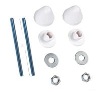 HEIBTENY Décoratif pour WC Suspendu Chrome Décoratif pour WC Suspendu | ABS plastique pour durable, fer galvanisé, résistance pour usure, installation pour facile, design épuré(White)