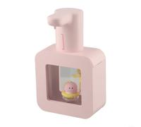 HEIBTENY Distributeur de savon automatique, motif animal de compagnie mignon, 400 ml, mousse rechargeable, étanchéité IPX5, 3 niveaux réglables, chargement USB, montage mural ou de bureau, pour salle