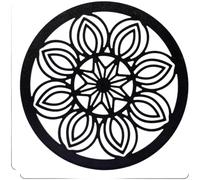 HEIBTENY Ensemble de décoration murale ronde en bois de style européen, applique florale vintage en bois naturel, décoration d'intérieur à suspendre pour salon (A)