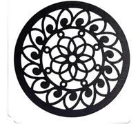 HEIBTENY Ensemble de décoration murale ronde en bois de style européen, applique florale vintage en bois naturel, décoration d'intérieur à suspendre pour salon (B)