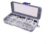 HEIBTENY Ensemble de joints de rondelle en cuivre, assortiment de joints plats avec boîte, pour carter, M4/M5/M6/M8/M10/M12/M14, rondelles d'étanchéité en cuivre rouge, pour industriel, automobile