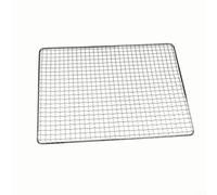 HEIBTENY Grille de barbecue jetable rectangulaire en maille métallique pour la cuisson en plein air, poissons, viandes, légumes, acier galvanisé résistant à la chaleur, argenté, 60 x 30 cm, grille de