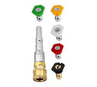 HEIBTENY Kit adaptateur de nettoyeur haute pression avec 5 buses de pulvérisation en acier inoxydable pour Nilfisk Neptune/KEW/Alto/WAP, avec angles 0°/15°/25°/40°/60°