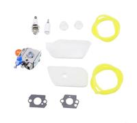 HEIBTENY Kit de carburateur pour débroussailleuse 128C 128L 128LD 128R 128RJ 128CD Pièces de rechange avec conduites de carburant Filtres à air Joints Ampoules Accessoire Moteur Ajustement Précision