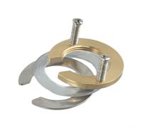 HEIBTENY Kit de fixation de robinet M8, plaque de clé à rondelle de boulon, écrou demi-lune pour robinet de lavabo de cuisine, fermeture anti-lâche, diamètre intérieur de 32 mm, insert en laiton, pour