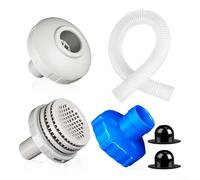 HEIBTENY Kit de raccordement pour piscine Ø 38 mm - Accessoire de piscine - Accessoire de filtre de piscine - Tuyau d'écumeur - Buse d'entrée de piscine