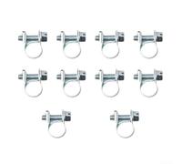 HEIBTENY Lot de 10 colliers de serrage de 9 mm de large en acier au carbone galvanisé pour colliers Jubilee, pour mini tuyaux de carburant, tuyau de refroidissement, tuyau de refroidissement, tuyau de