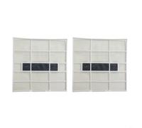 HEIBTENY Lot de 2 loquets de porte magnétiques ultra fins pour armoire, placard, tiroir, double aimant puissant, loquet en métal fin de 3,5 mm, facile à installer avec vis et (32,3 x 31,8 cm)