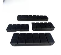 HEIBTENY Lot de 4 outils de ponçage manuels incurvés réglables en polyuréthane avec tige souple, pour surfaces concaves et convexes, compatibles avec et ou pour papier abrasif PSA Noir (B)