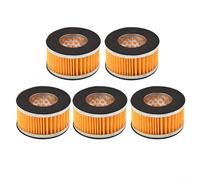 HEIBTENY Lot de 5 éléments filtrants pour compresseur d'air, pour silencieux d'admission fileté mâle de 20 mm, 65 x 36 x 36 mm en plastique pour réduction du bruit, pièces de rechange orange et noir