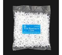 HEIBTENY Lot de 500 pinces croisées pour système de nivellement de carrelage 1,0/1,5/2,0/2,5/3 mm, blanc, PE pour pose de sol, mur, outils de construction, parfait pour l'alignement des carreaux (2,5