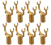 HEIBTENY Lot de 8 supports de branches de plantes en alliage d'aluminium robuste pour poser des fruits lourds, jeunes arbres, vignobles et vergers, doré, 10 x 6 cm