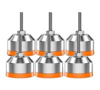 HEIBTENY Pieds de nivellement en acier inoxydable, M6 réglable, robuste, antidérapant, base silencieuse, pour meubles, équipements de machine, extension de 30 mm (D)