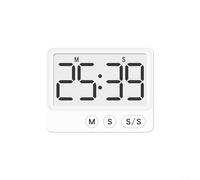 HEIBTENY pour minuteur Digital Cuisine Plastique Compact 6. pour 3x4.6cm | Aimant puissant, fixation frigo stable, accès rapide, ne pour glisse pas, gain de place cuisine(White)