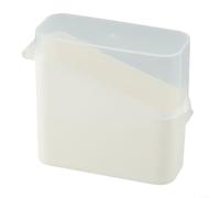HEIBTENY Rangement Frigo 2PCS Boîte Tranches Fromage Rangement Frigo | Dimensions 11x4.8x10.5cm, capacité 10-12 tranches, couvercle rabat pratique, design pour compact blanc