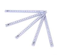 HEIBTENY Règle pliante de 2 m, 10 pièces, outil de mesure coulissante, avec ressorts en acier double face, ruban en plastique ABS, pour charpentier, bricolage, mesure sous-marine, design de