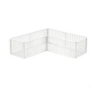 HEIBTENY Support Douche Mural L Fer pour robuste Charge Lourde Support | Structure métallique ajourée, ventilation optimale, évacuation eau rapide, prévient moisissures, durable(white)