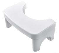 HEIBTENY Tabouret Toilette PP 39cm Anti-Dérapant Ergonomique | Plastique PP pour robuste, supporte 200kg, pads anti-dérapants, angle 35°, usage quotidien fiable(Standard)