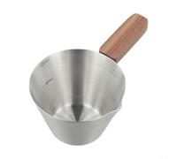 HEIBTENY Tasse Mesure Café 120ml pour bois 304 Tasse Mesure Café 120ml | Acier inoxydable 304, gravure précise, bec verseur pratique, pour idéal pour espresso, usage quotidien(Natural Color)