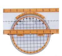 HEIBTENY Traceur de navigation d'avion avec mécanisme de rotation à 360 degrés Règle coulissante transparente pour pilotes Outil de planification de vol CRP-1 CRP-5(B)