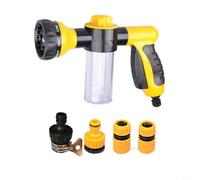 HEIBTENY Tuyau d'arrosage avec réservoir de savon de 100 ml, 8 modes de pulvérisation pour lavage de voiture, alimentation des plantes et arrosage de la pelouse, déclencheur de verrouillage du débit