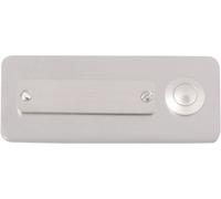 Heidemann 70121 Plaque de sonnette avec porte-nom simple acier inoxydable 24 V/1 A