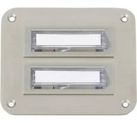 Heidemann 70143 Plaque de sonnette avec porte-nom x2 acier inoxydable 24 V/1 A
