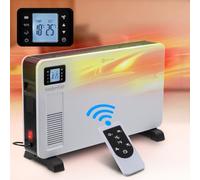 Heidenfeld Chauffage électrique à convection EK100 | Garantie de 3 ans - 2300 watts - Télécommande - Minuterie - Écran LCD - Radiateur - Appareil de chauffage - Chauffage électrique