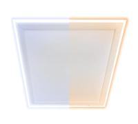 Heidenfeld chauffage infrarouge HF-HP500 avec éclairage | Cadre LED - panneau infrarouge plafond avec thermostat - marque allemande - télécommande (640 W réglable)
