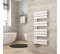 Heilmetz 899 x 400 mm Radiateur Panneau, Sèche Serviettes à Eau Chaude, Porte-Serviettes pour Le Chauffage de la Salle de Bain, Chauffe Serviettes à température constante 380 Watts, Blanc