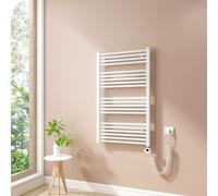 Heilmetz Radiateur Radiateur électrique de salle de bain Sèche-serviettes 100 x 60 cm Blanc Chauffe-serviettes