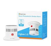 Heiman Detecteur de Fumée Zigbee 3.0 HS1SA-E-PLUS, Détecteur de Fumée Intelligent, Pile Remplaçable 5 Ans, Capteur Photoélectrique, Support ZHA & Z2M (Requires Zigbee Hub), Lot de 1