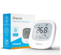 Heiman Thermomètre Hygromètre Intérieur Connecté HS3HT-2R, Autonomie 2 Ans | Écran LCD, Capteur Température & Humidité Haute Précision, Contrôle via App, Passerelle Requise (Non Incluse)