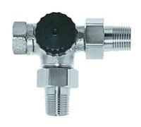 Heimeier corps de vanne thermostatique à trois voies 4151-02.000 Rp 2000 / 2xR 2000 / 2, gauche, 2000 vis 2000 / 2 ", bronze nickelé