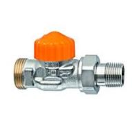 Heimeier Corps de vanne thermostatique Eclipse 3936-02.000 R 2000 / 2xG 3/4 AG, passage droit, bronze nickelé