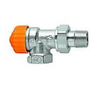 Heimeier Corps de vanne thermostatique Eclipse 9113-02.000 Rp 2000 / 2xR 2000 / 2, d'angle, avec régulation automatique du débit