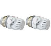 Heimeier K 9712-00.500 Tête de Thermostat pour Sortie Droite sur Vaillant Blanc (Lot de 2)