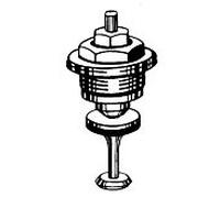 Heimeier partie supérieure thermostatique 3831-02.299 pour vanne monotube, série à partir de juin 1981