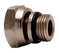 Heimeier Radiateurs salle de bain raccord 50707616 R 2000 / 2x M 22, AMETAL, nickelé, droit, joint torique / écrou
