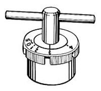 Heimeier réglage match0 4316-00.257 pour partie supérieure thermostatique 4320 / 22-02.301, pour préréglage
