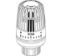Heimeier tête thermostatique 9710-43.500 blanc , avec connexion par pince, connexion directe VHK