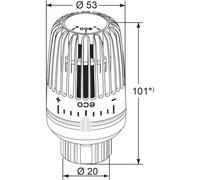 Heimeier Tête Thermostatique Vk-Eco Avec Raccordement à Ressort (Direktanschluß