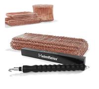 Heimfleiss Drillapparat Driller + fil de reliure cuivré 1,0 x 100 à 160 mm (500 pièces) - Kit de reliure métallique, pince à enrouler et fil de liaison, fermeture pour sac