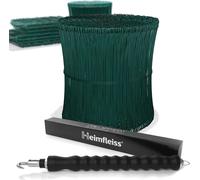 Heimfleiss® Drills + fil à œillet Fil à béton 1,4 x 200 mm (1000 pcs.) - Set de fil à rouler gainé de PVC en vert - Fil à relier pour driller de fil