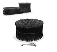 Heimfleiss® Lot de 1000 fils de liaison gainés en noir 1,4 x 100 à 300 mm (1000 pièces) - Fil de liaison en béton inoxydable et durable - Fil à œillets pour perceuse, pince à épiler et perceuse