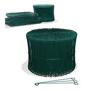 Heimfleiss® Lot de 1000 fils de liaison gainés en vert 1,4 x 100 à 300 mm (1000 pièces) - Fil de liaison en béton inoxydable et durable - Fil à œillets pour perceuse, pince à épiler et perceuse